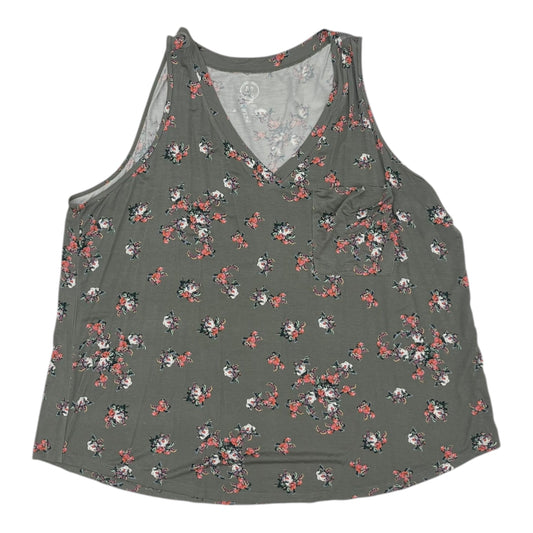 Top Sleeveless By Maurices In Floral Print, Size:2X