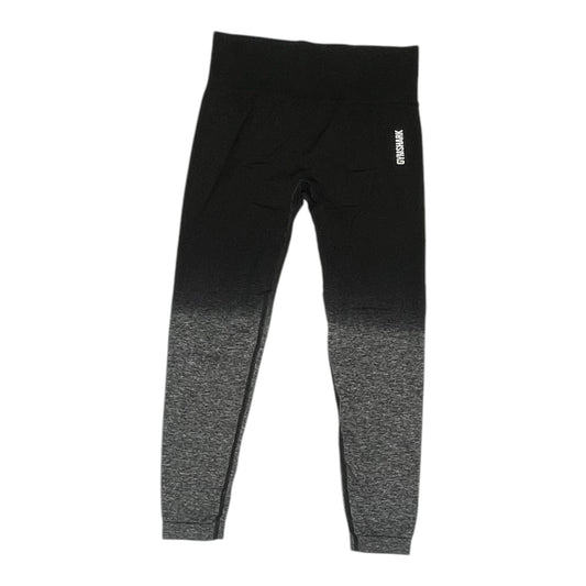 Athletic Leggings Capris By Gym Shark In Black & Grey, Size:L