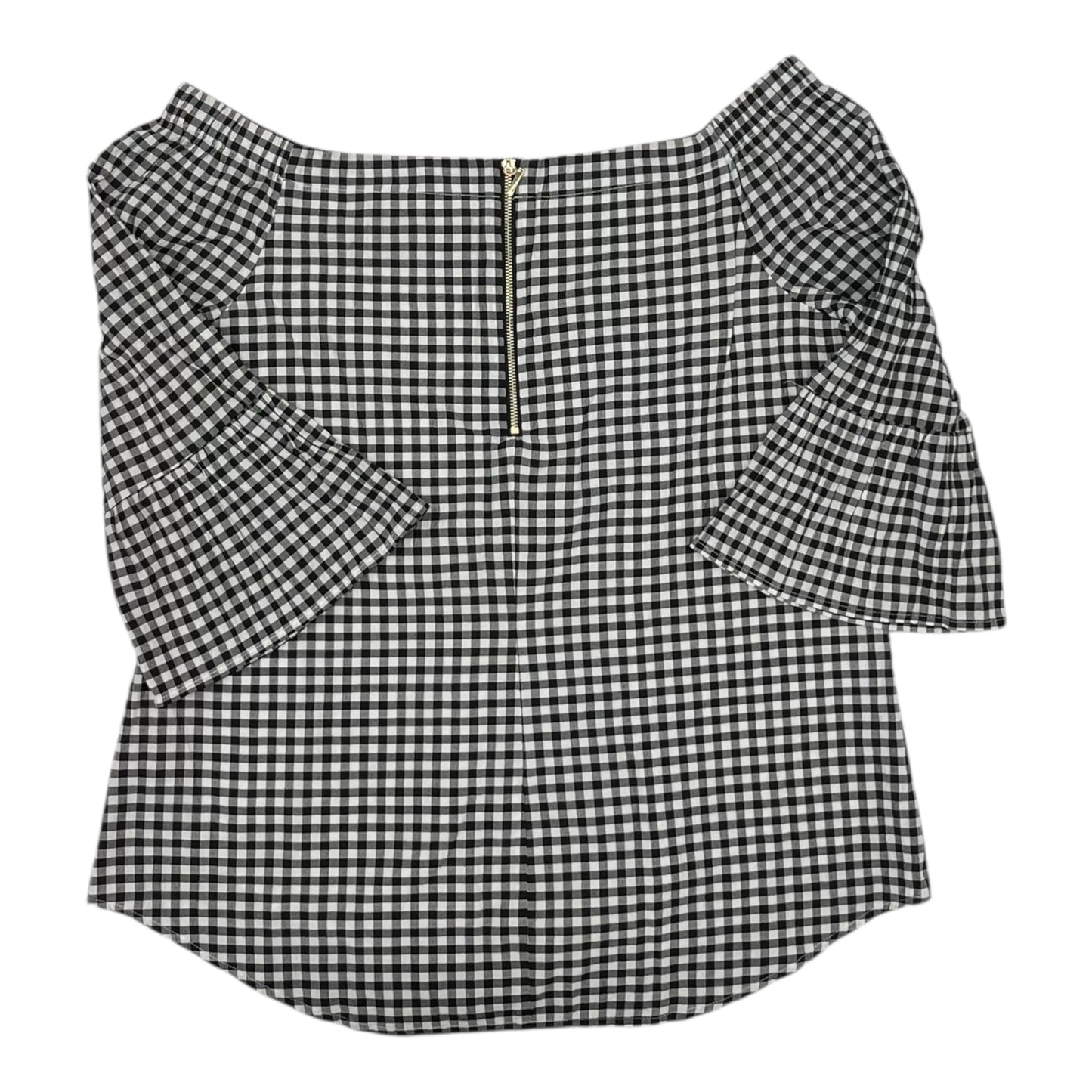 Top 3/4 Sleeve By White House Black Market In Black & White, Size:M