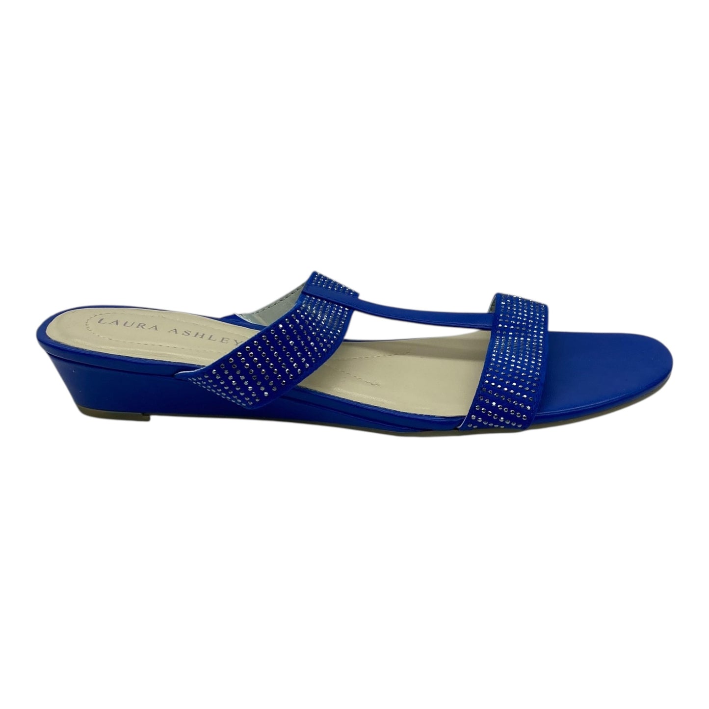 Sandals Heels Wedge By Laura Ashley In Blue, Size:10