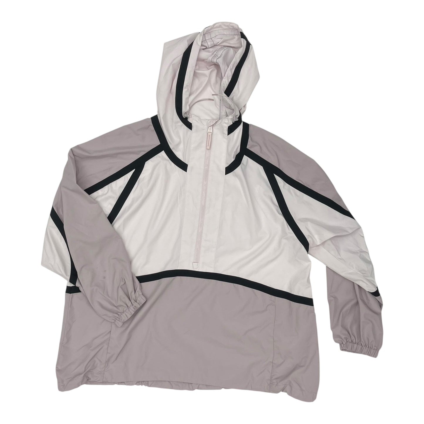 Athletic Jacket By Free People In Pink & White, Size:S