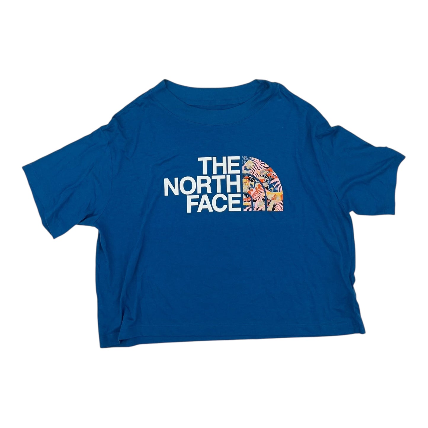 Athletic Top Ss By The North Face In Blue, Size:L