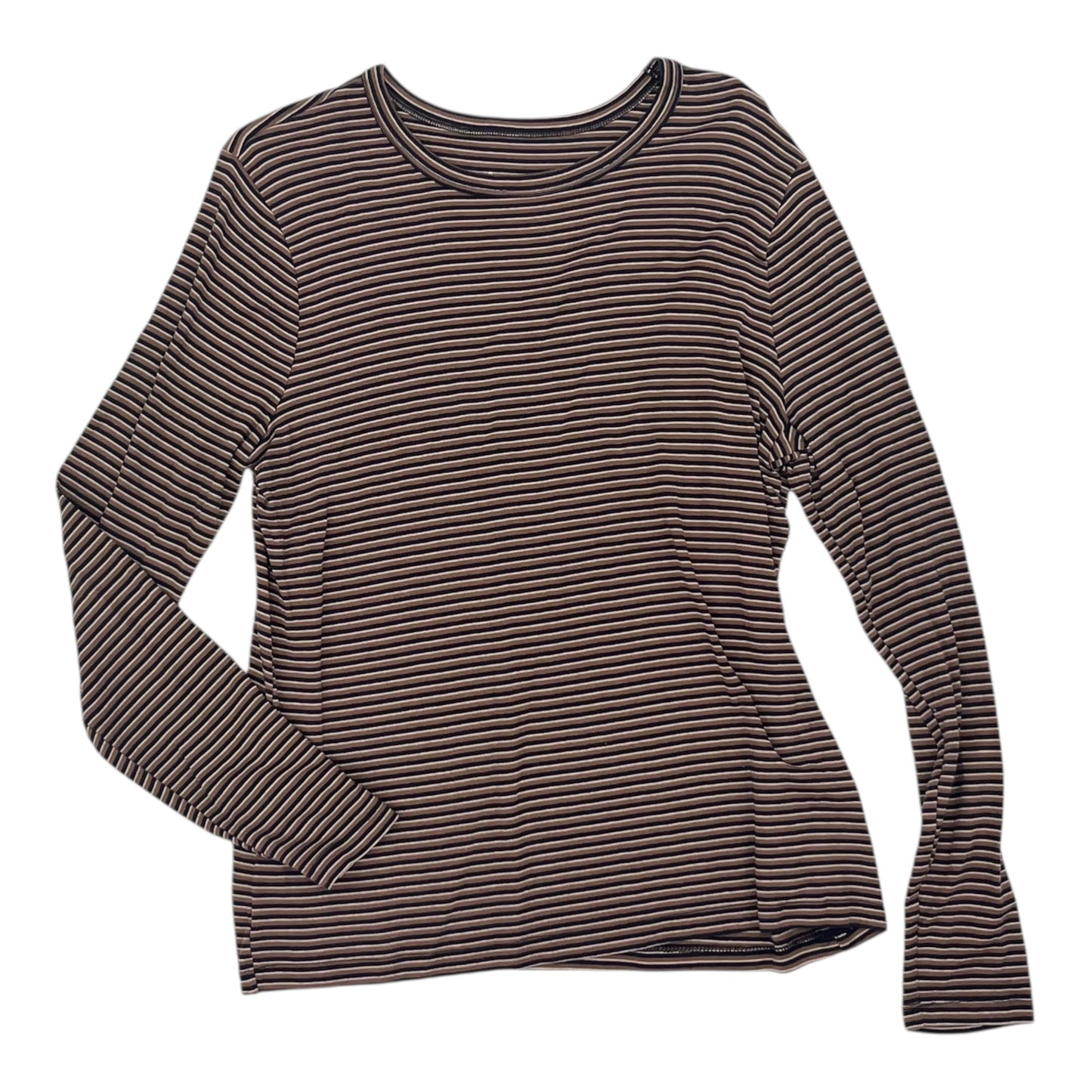 TOP LS BASIC by A NEW DAY in STRIPED PATTERN, Size:XL