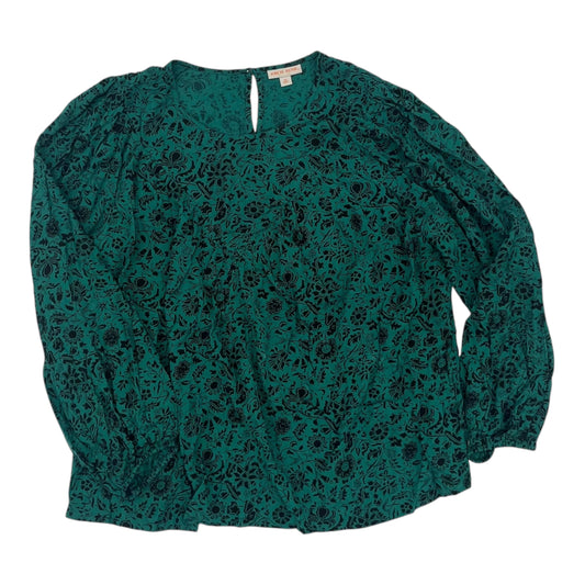 Blouse Ls By Knox Rose In Green, Size:Xxl
