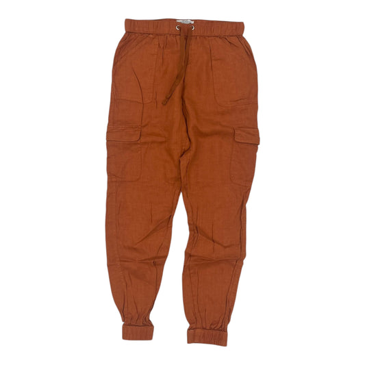 Pants Linen By Nicole Miller In Orange, Size:S