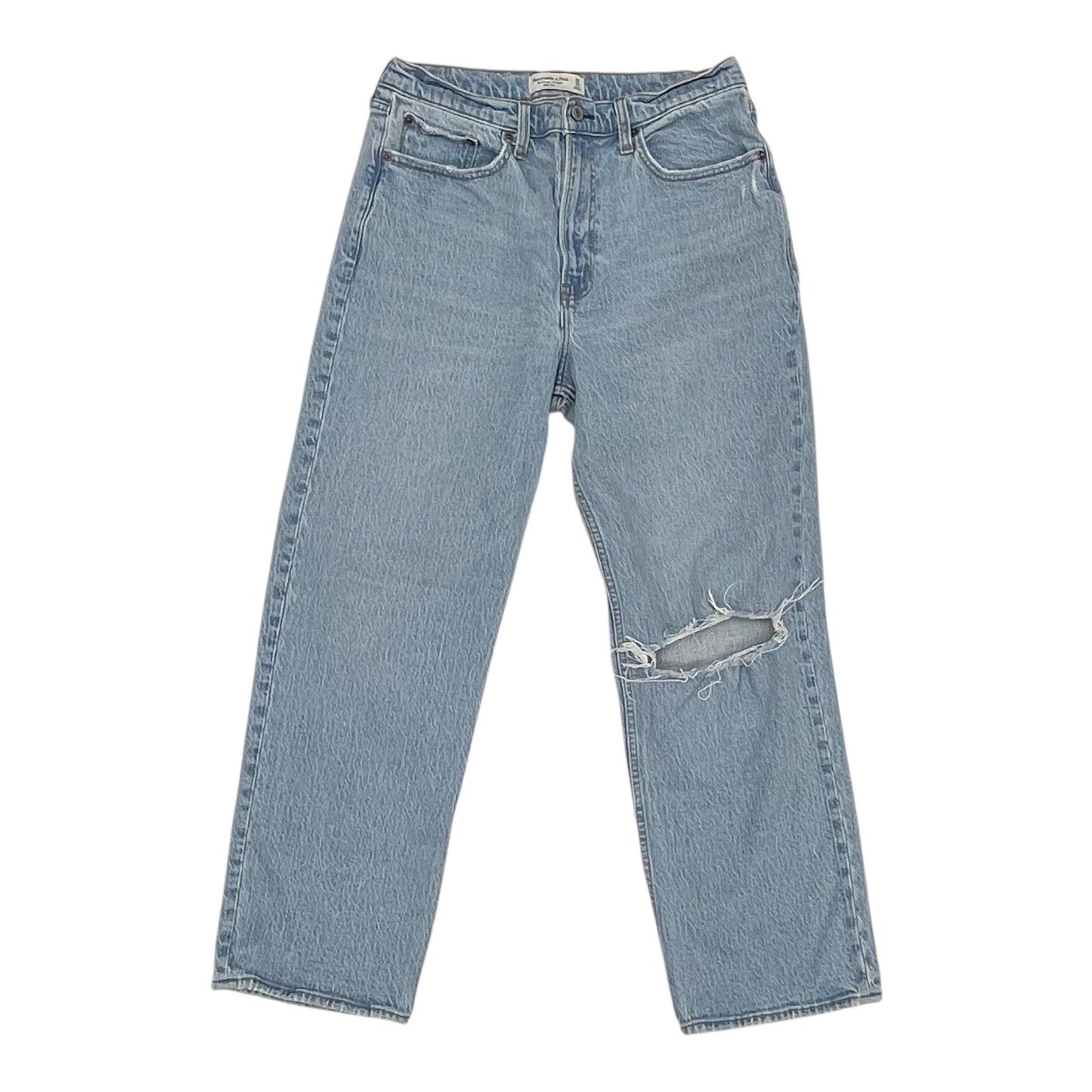 Jeans Straight By Abercrombie And Fitch In Blue Denim, Size:10