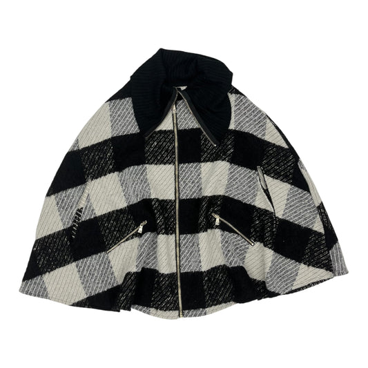 Poncho By Clothes Mentor In Black & Grey, Size:L