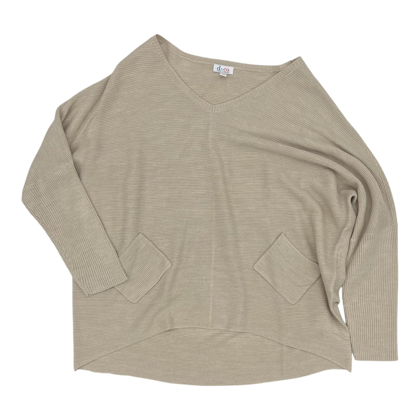 Sweater By D&Co. In Tan, Size:Xl