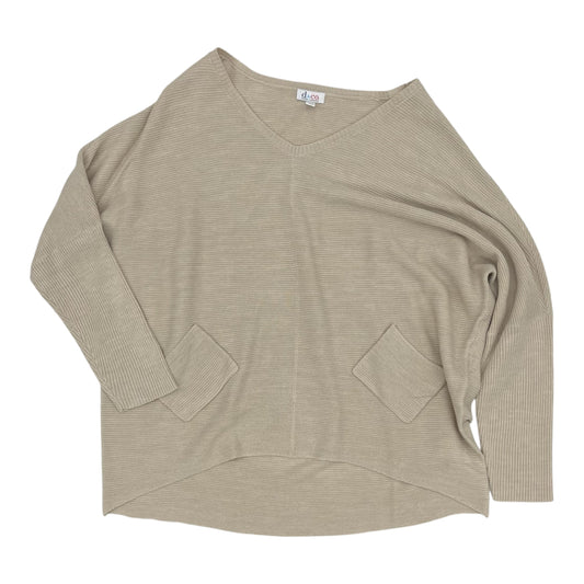 Sweater By D&Co. In Tan, Size:Xl