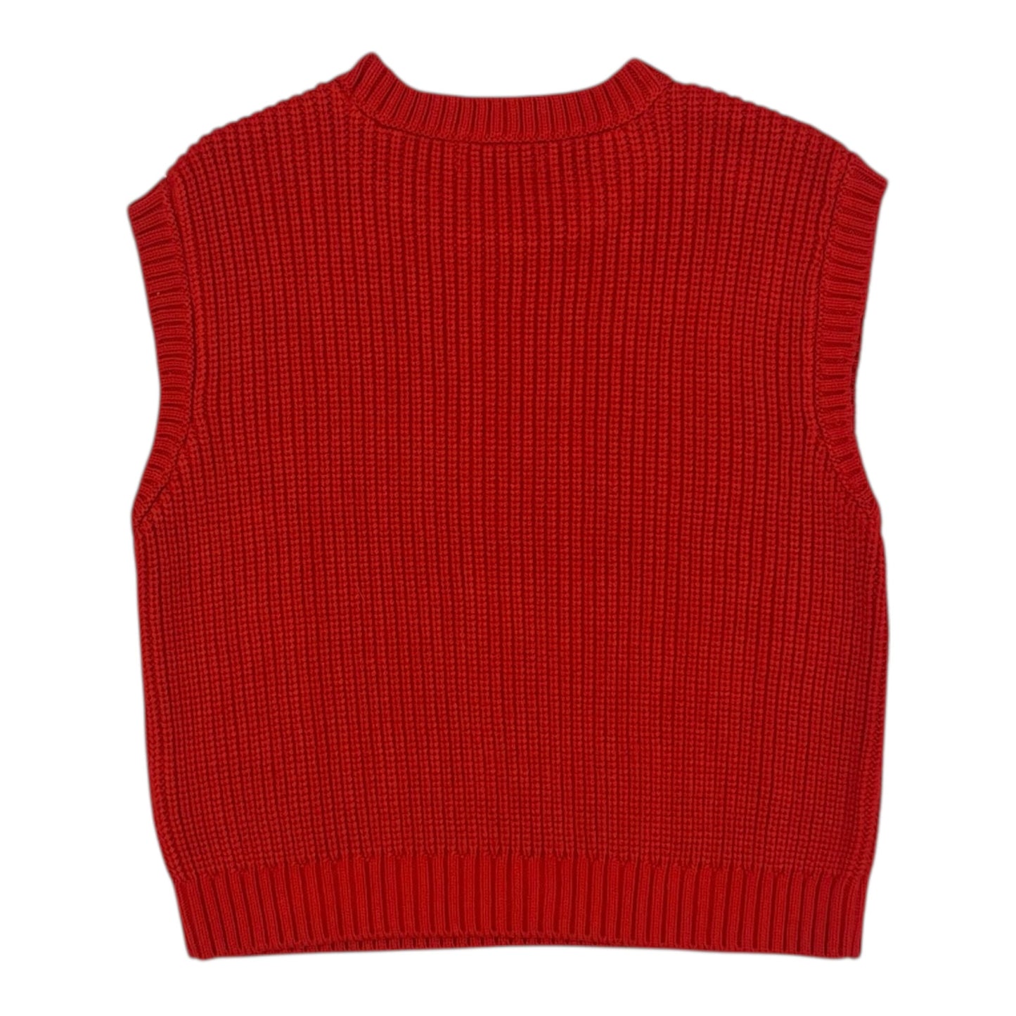 Vest Sweater By Stradivarius In Red, Size:L