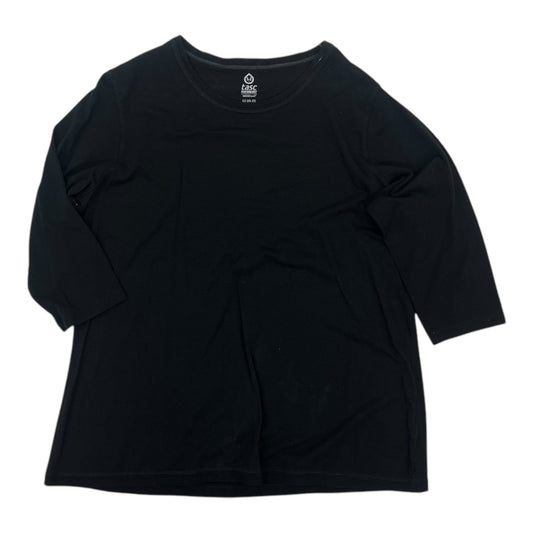 Top 3/4 Sleeve By Clothes Mentor In Black, Size:2X