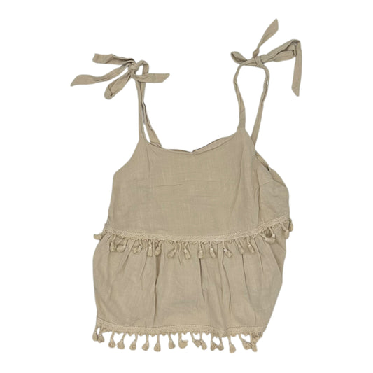 Top Sleeveless By Andree By Unit In Beige, Size:L