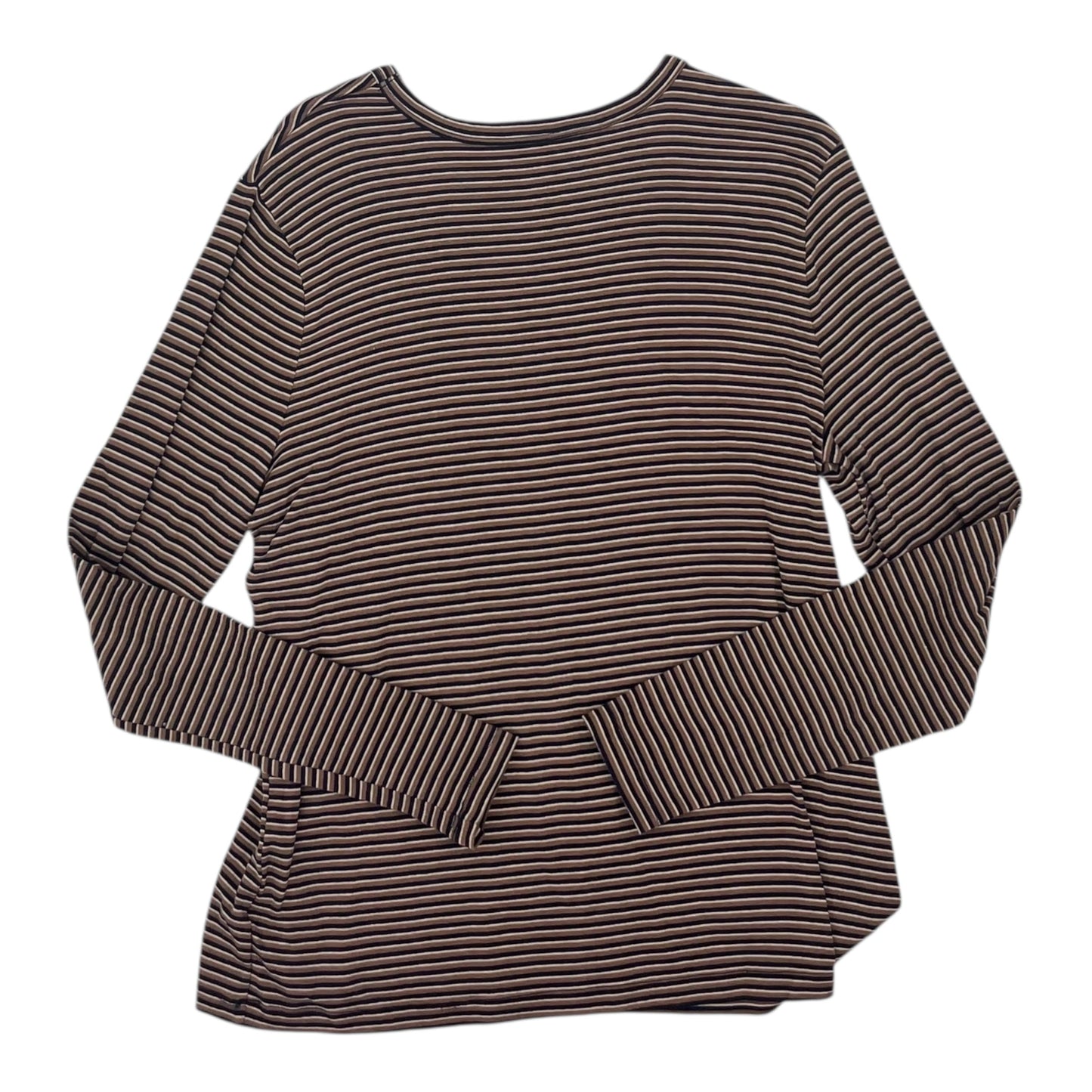 TOP LS BASIC by A NEW DAY in STRIPED PATTERN, Size:XL