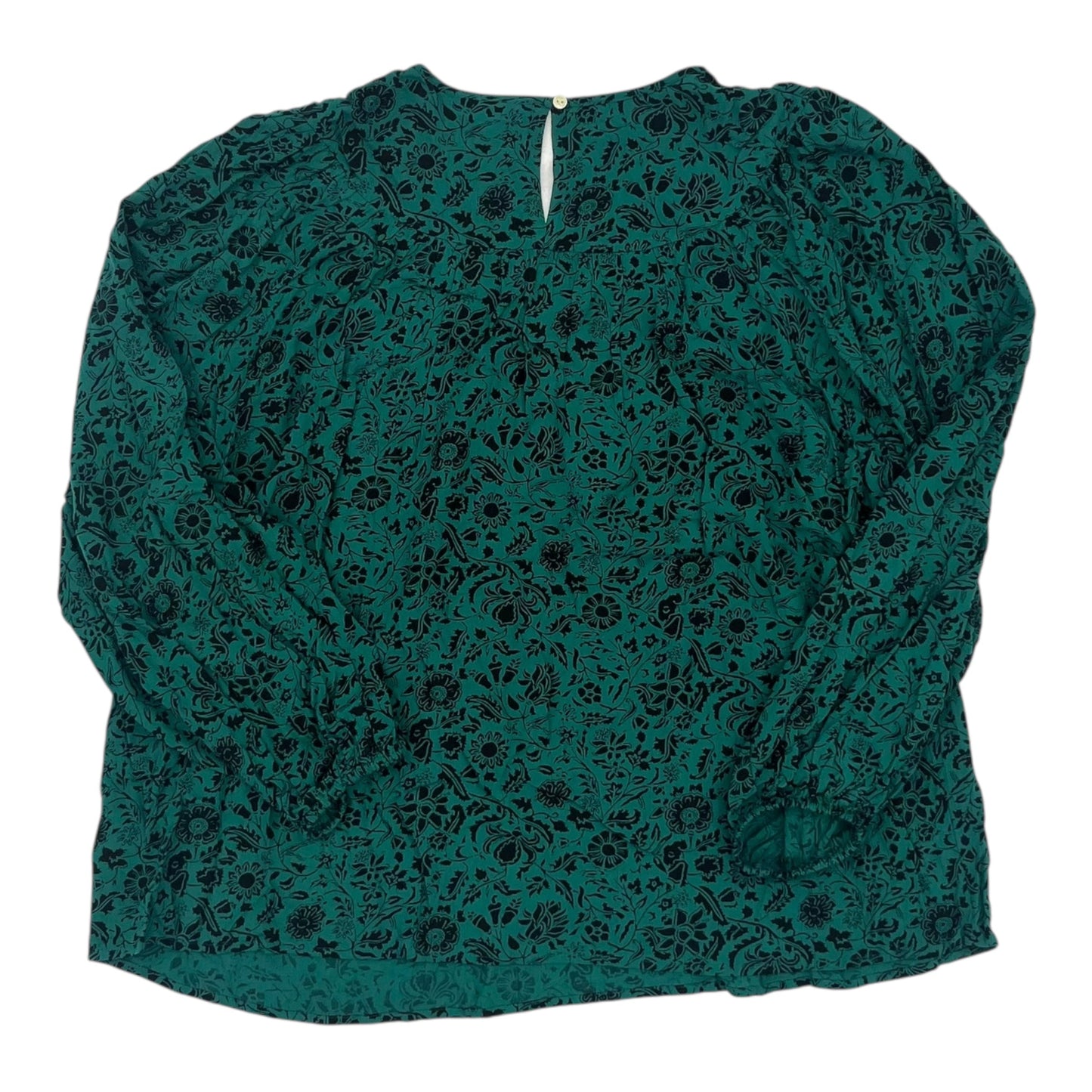 Blouse Ls By Knox Rose In Green, Size:Xxl