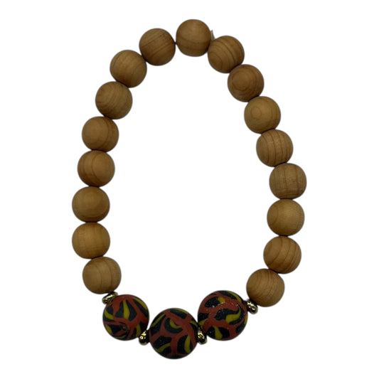 BRACELET BEADED by    CLOTHES MENTOR In BROWN