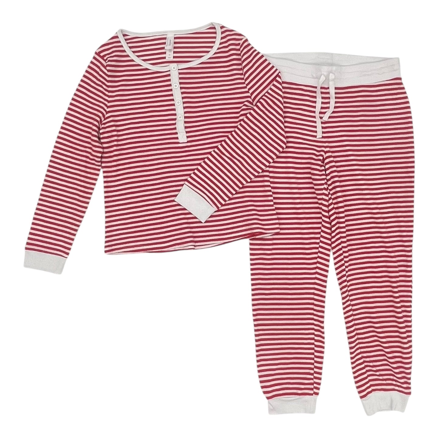 Pants Set 2Pc By Auden In Red & White, Size:M