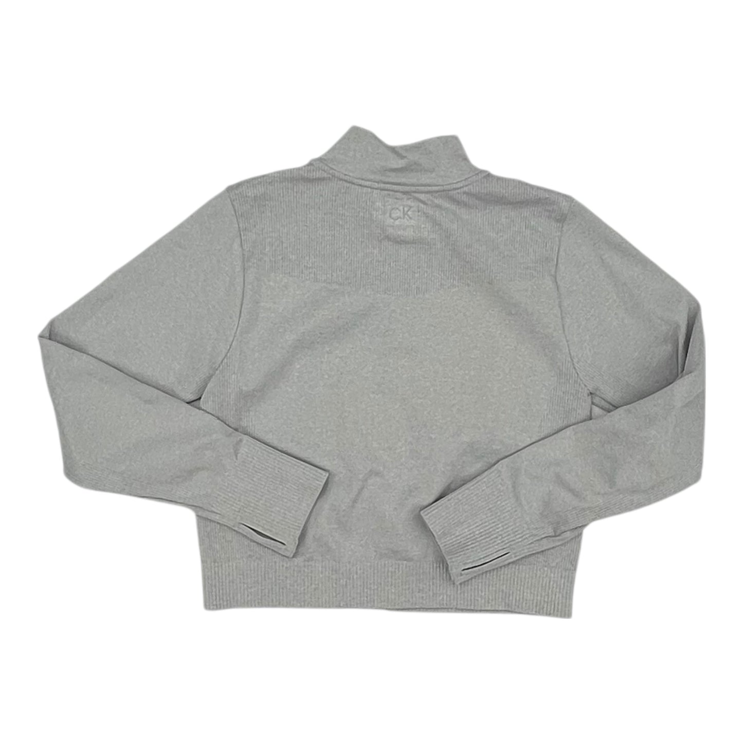 Athletic Jacket By Calvin Klein Performance In Grey, Size:Xl