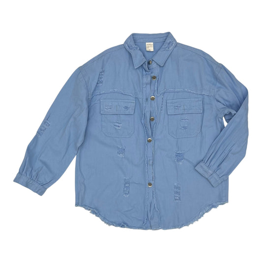 Jacket Denim By Cme In Blue Denim, Size:Xl