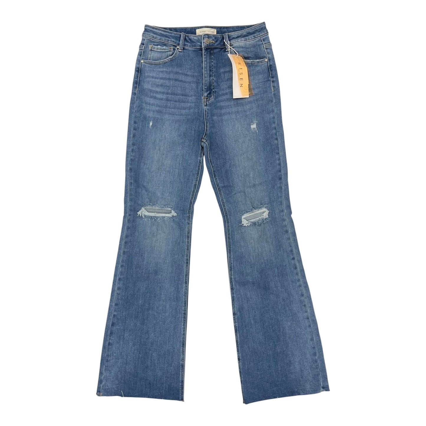 Jeans Flared By Risen In Blue Denim, Size:14