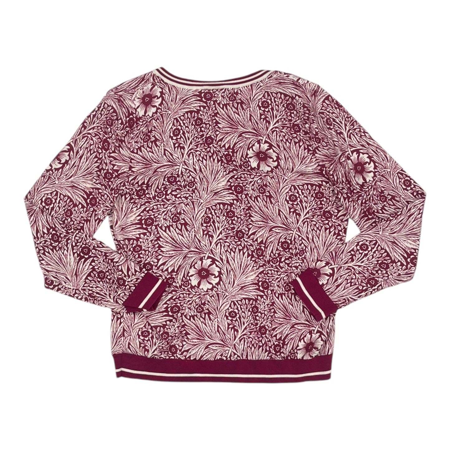 Cardigan By Talbots In Pink & White, Size:L