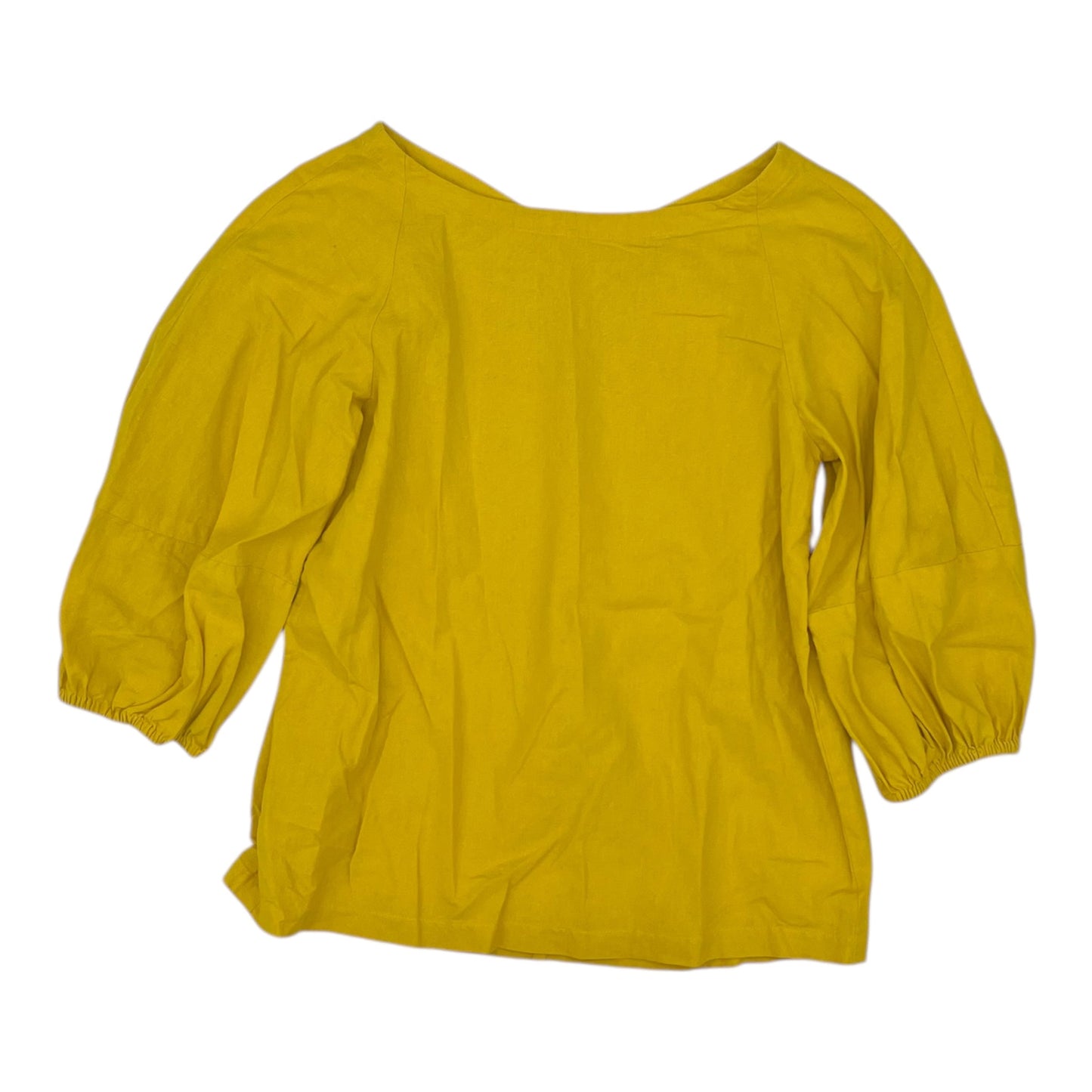 Top 3/4 Sleeve By Loft In Yellow, Size:Xs