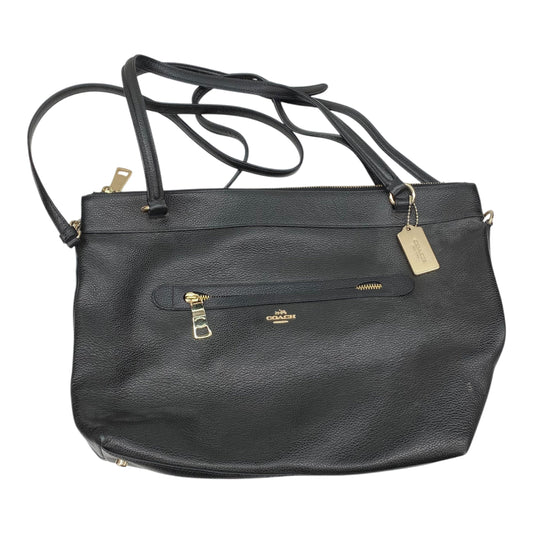 Handbag Designer By Coach In Black, Size:Large