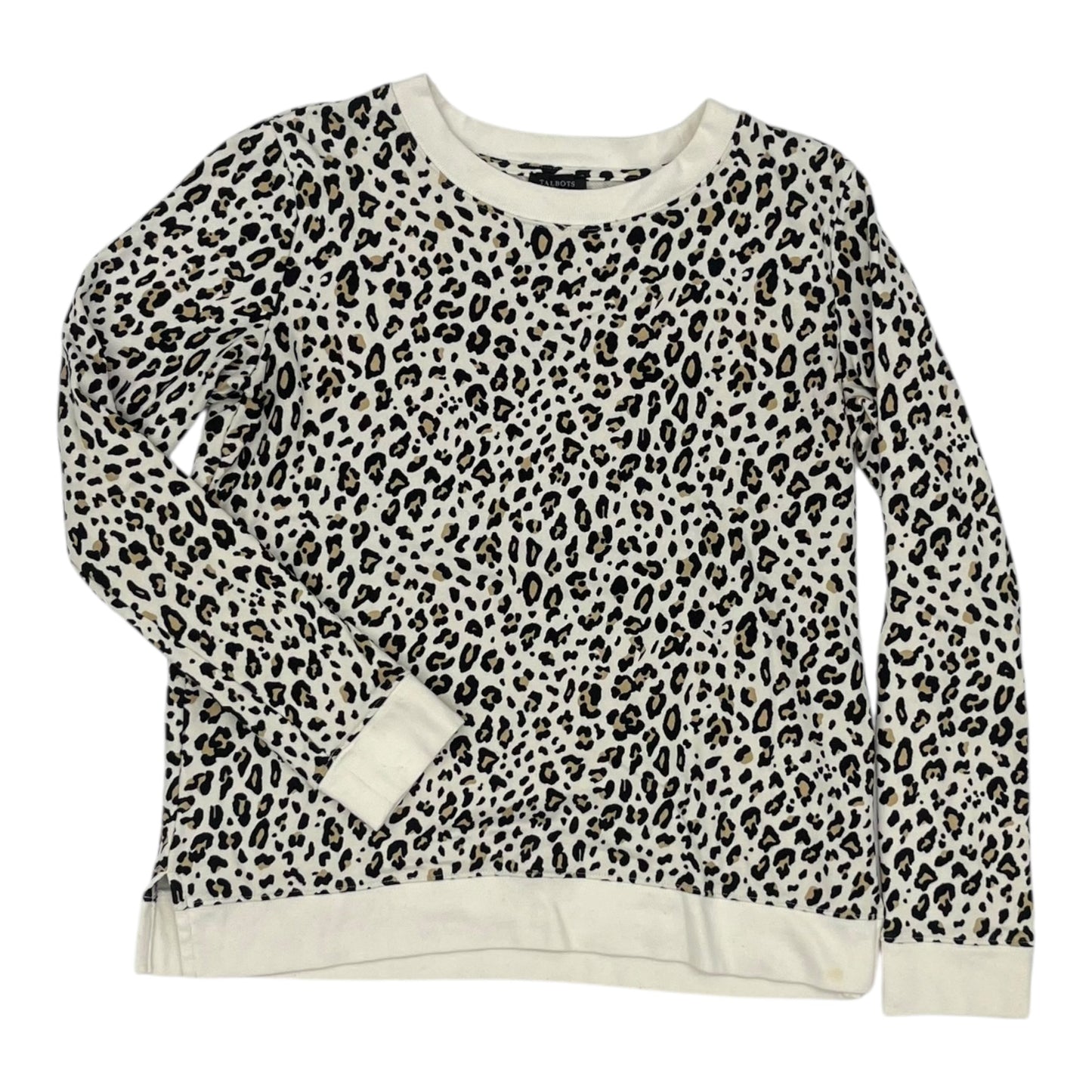 Sweatshirt Crewneck By Talbots In Leopard Print, Size:Xs