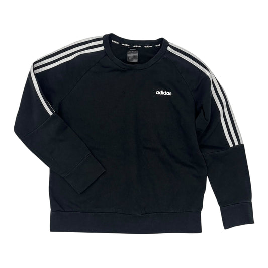 Athletic Sweatshirt Crewneck By Adidas In Black, Size:L