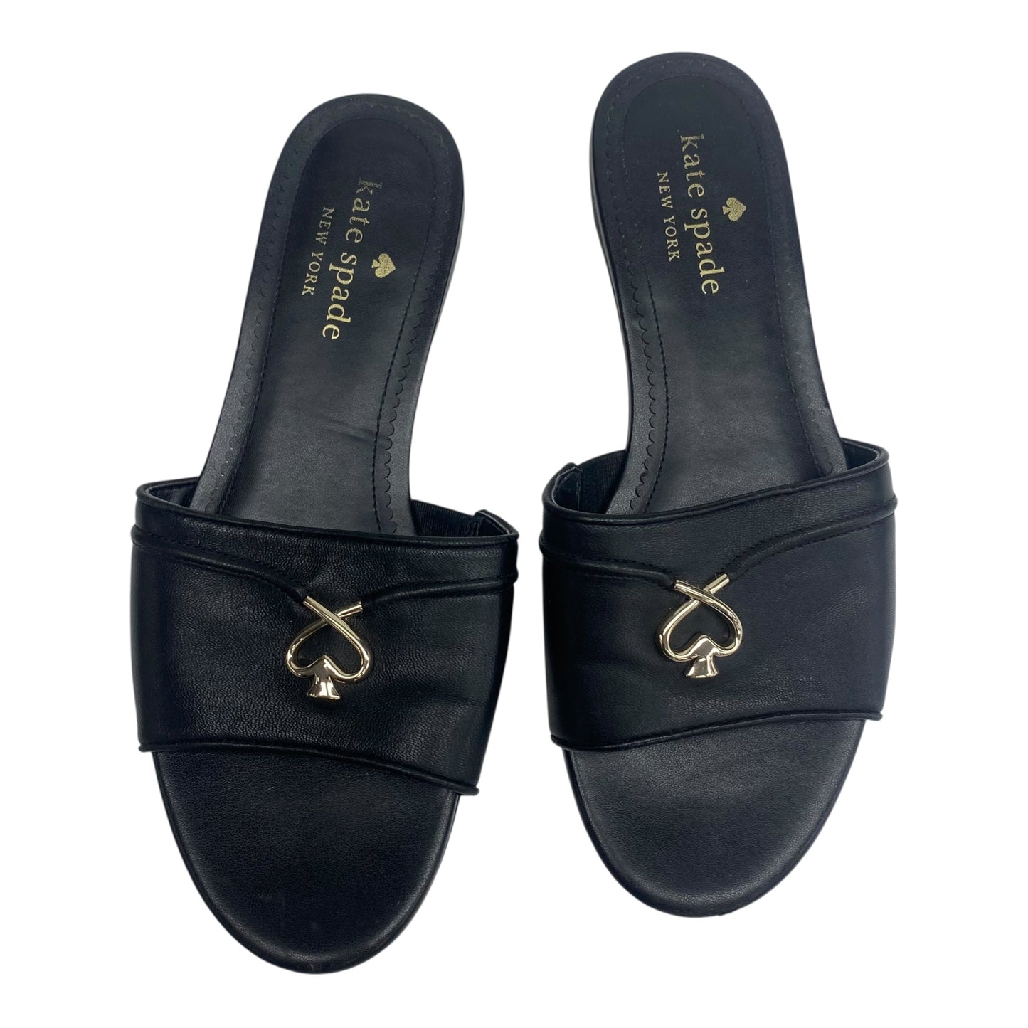 Sandals Designer By Kate Spade In Black, Size:7