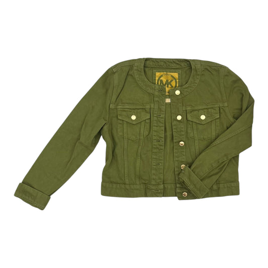 Jacket Designer By Michael Kors In Green Denim, Size:M