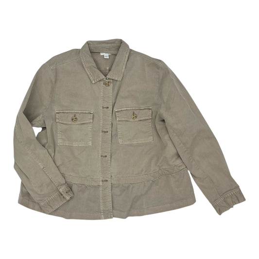 Jacket Shirt By J. Jill In Brown, Size:22Womens