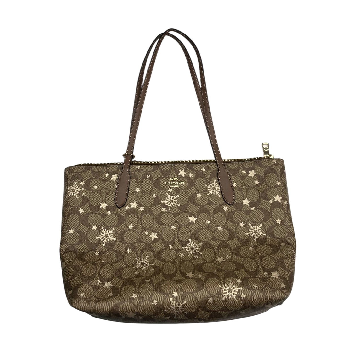 Handbag Designer By Coach In Tan, Size:Medium