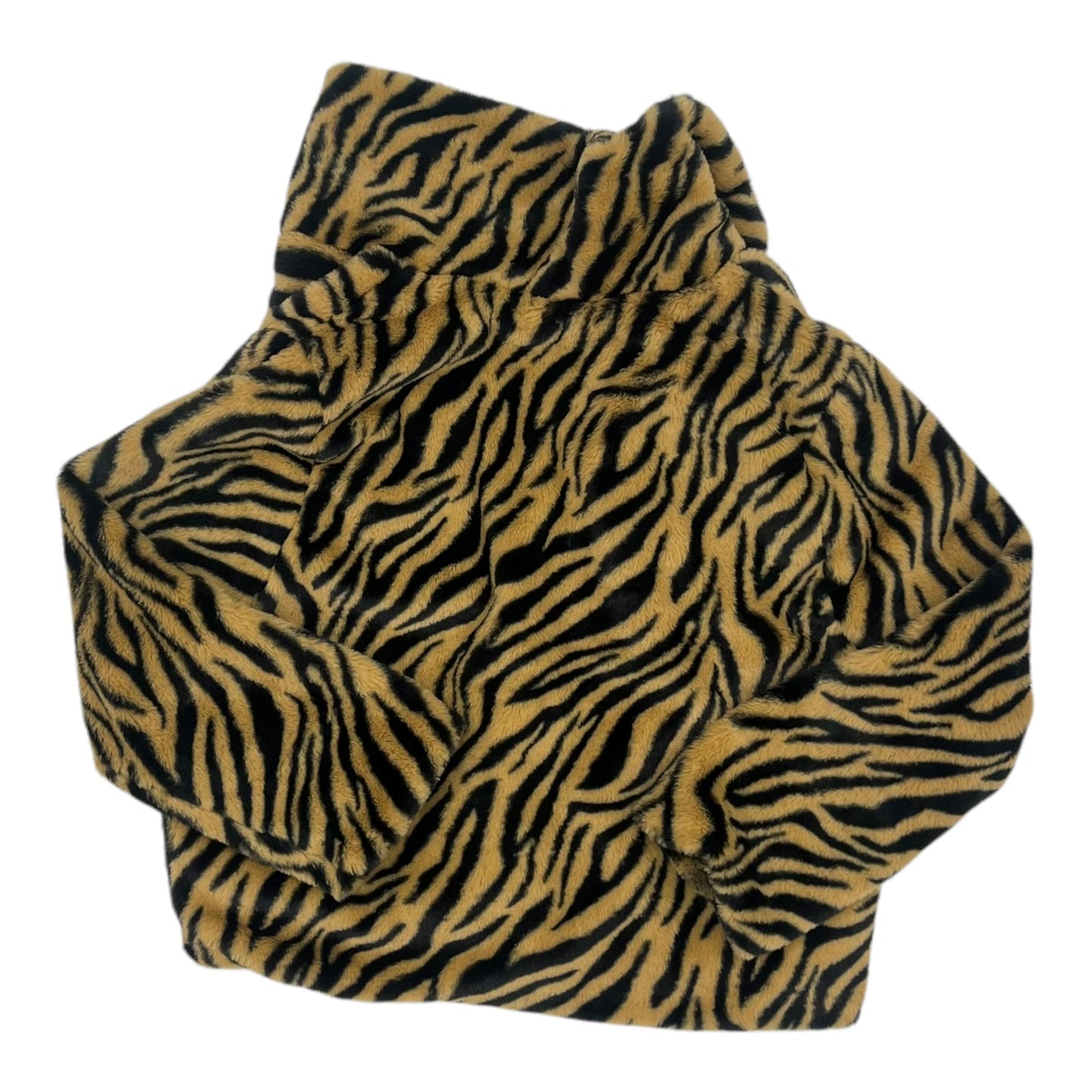Jacket Faux Fur & Sherpa By Fashion On Earth In Animal Print, Size:M