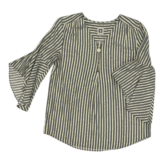 Top 3/4 Sleeve By Anne Klein In Grey, Size:M