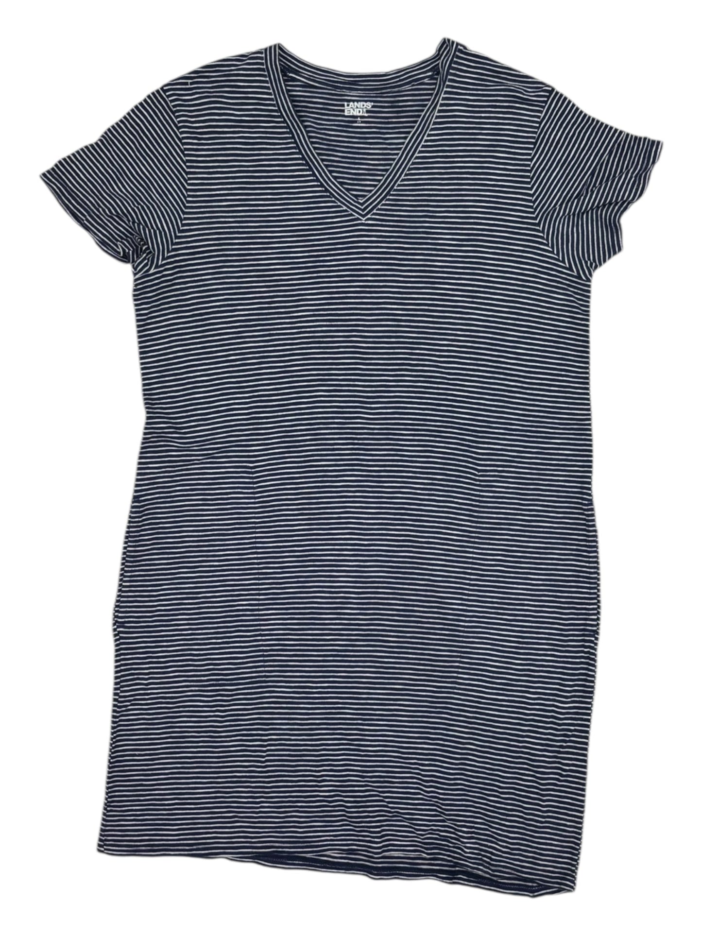 Dress Casual Short By Lands End In Blue & White, Size:S