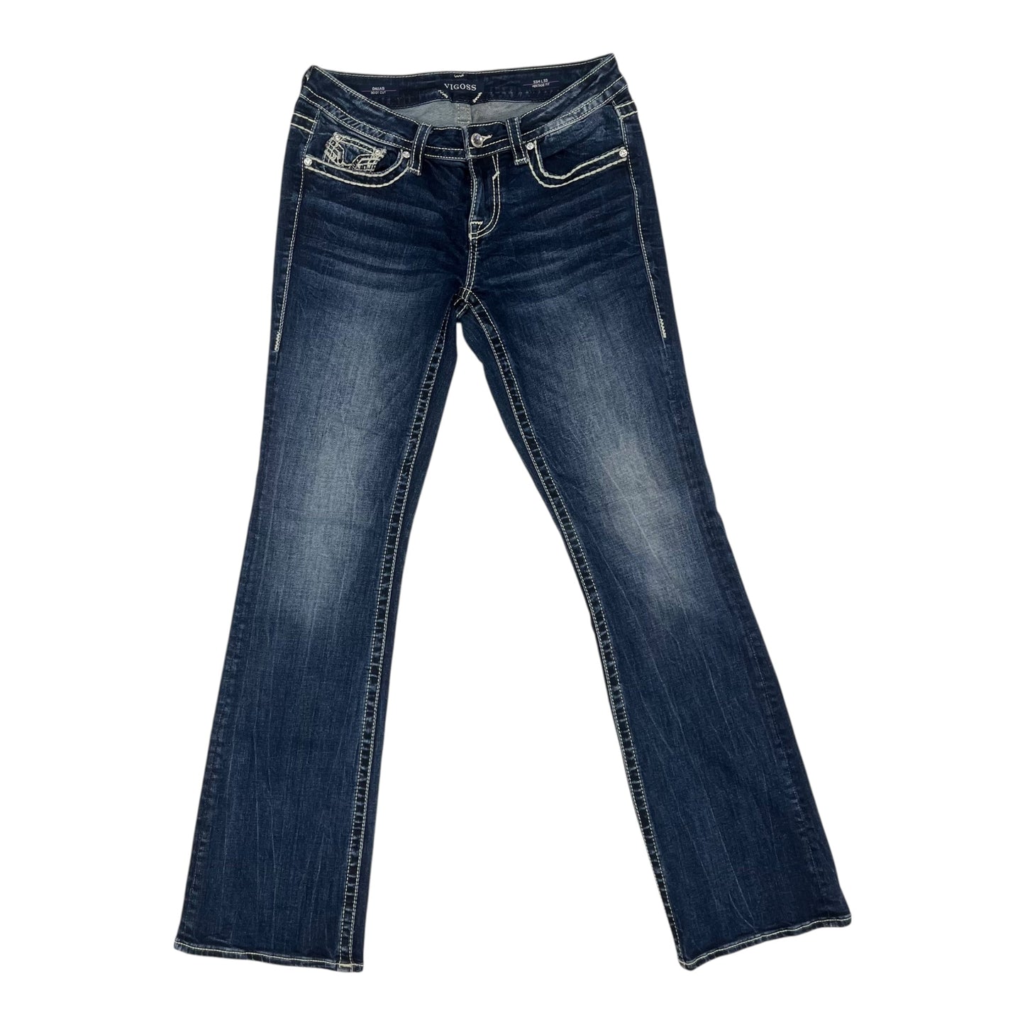 JEANS BOOT CUT by VIGOSS in BLUE DENIM, Size:4
