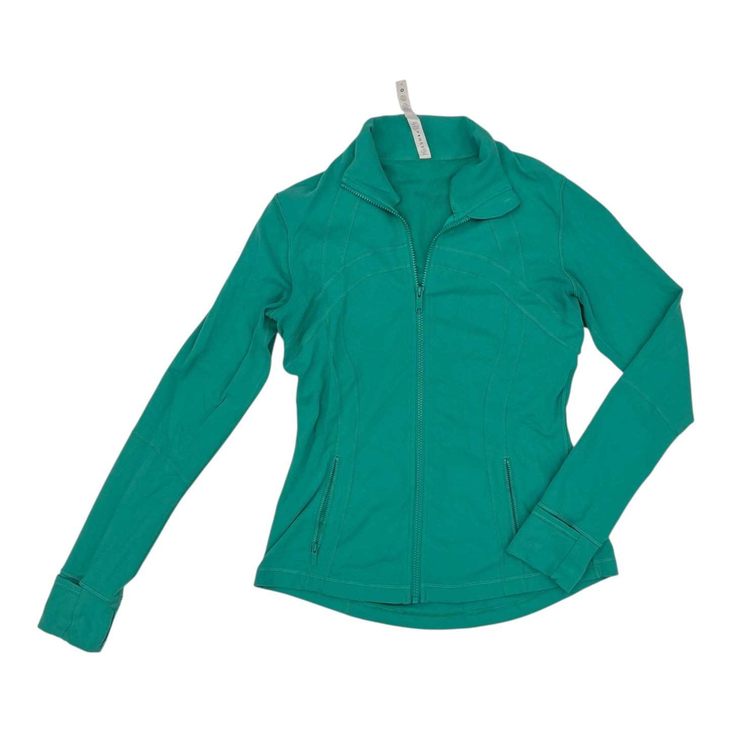 Athletic Jacket By Lululemon In Green, Size:M