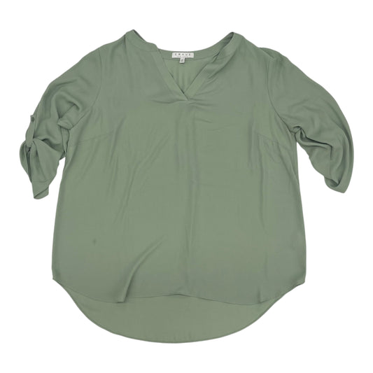 Blouse 3/4 Sleeve By Chaus In Green, Size:1X