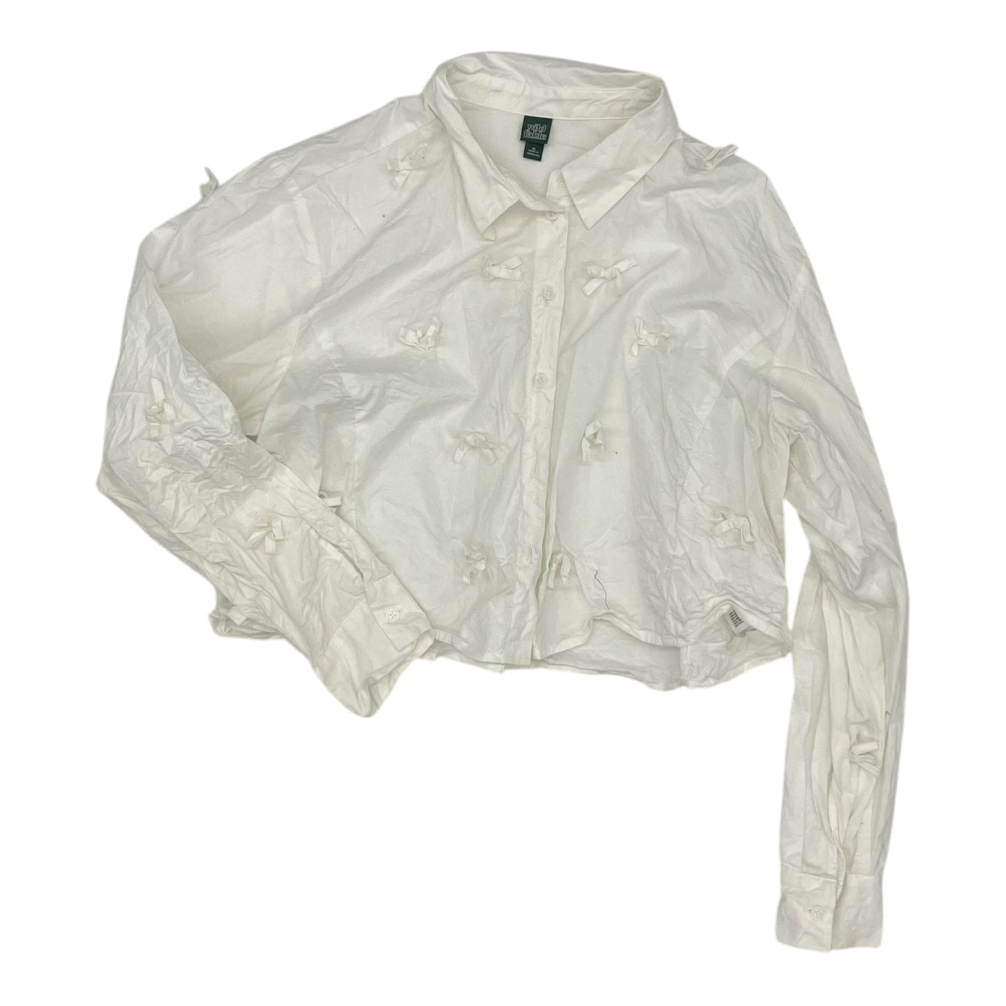 Blouse Ls By Wild Fable In White, Size:Xl