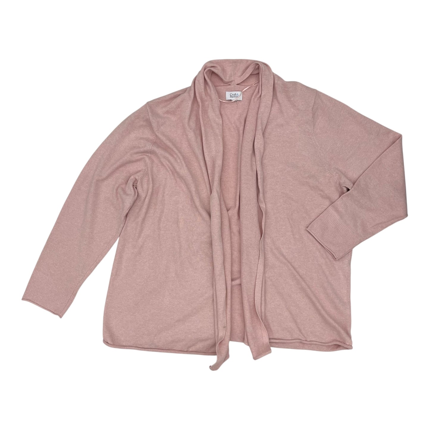 Sweater Cardigan By Croft And Barrow In Pink, Size:2X
