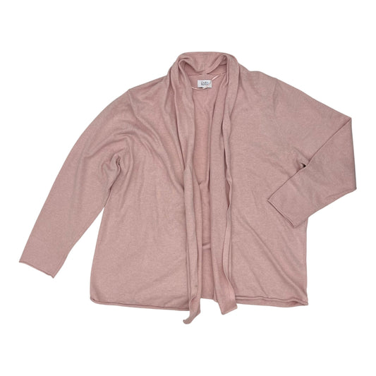 Sweater Cardigan By Croft And Barrow In Pink, Size:2X