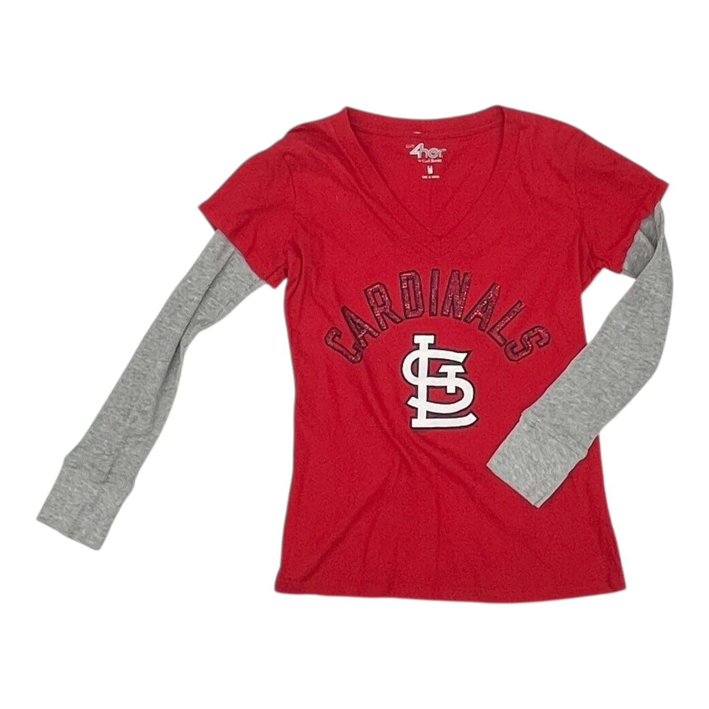 Athletic Top Ls Crewneck By Clothes Mentor In Red, Size:M