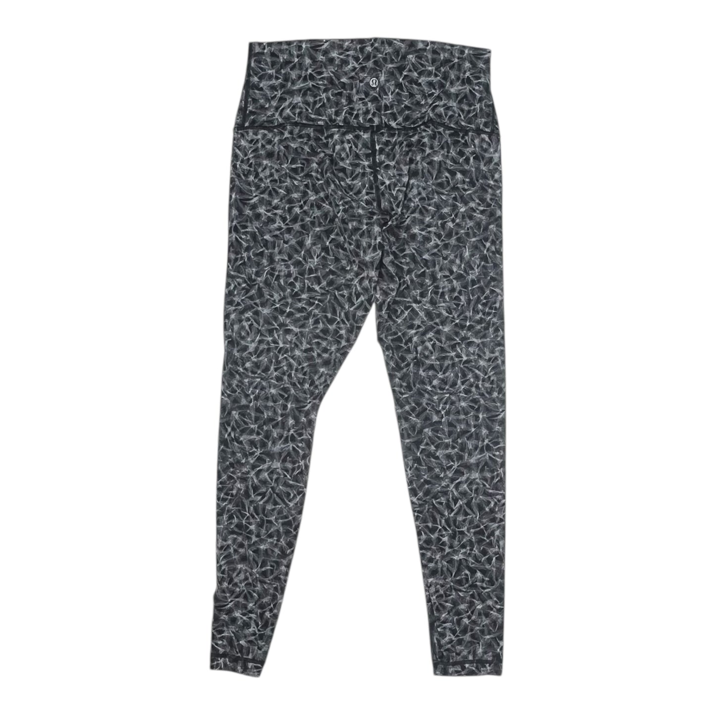 Athletic Leggings By Lululemon In Black & Grey, Size:L