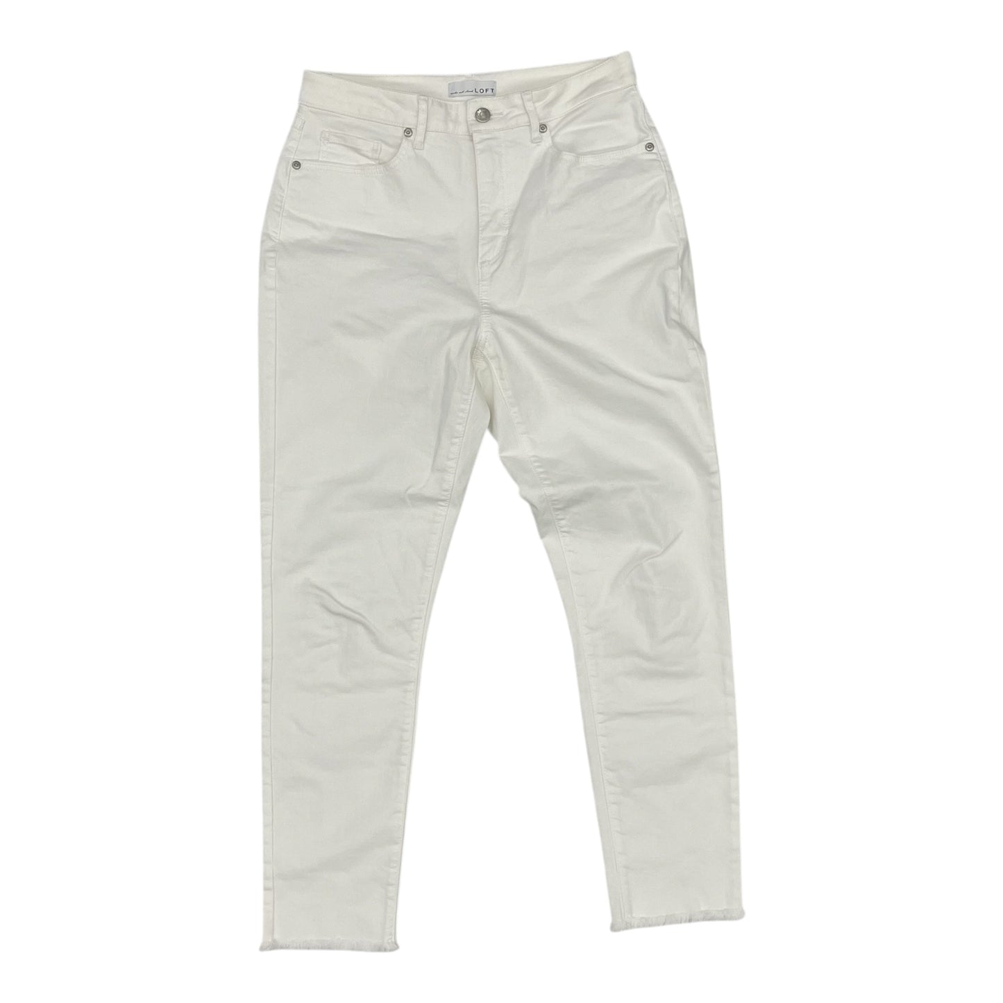 Jeans Skinny By Loft In Cream Denim, Size:6