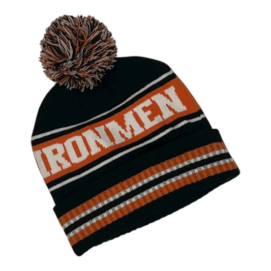 Hat Beanie By Clothes Mentor In Black & Orange