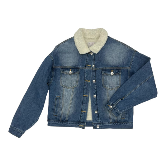 Jacket Denim By Love Tree In Blue Denim, Size:L