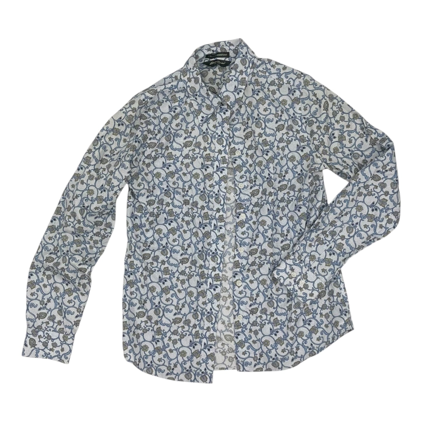 Blouse Ls By Eddie Bauer In Blue, Size:Xs