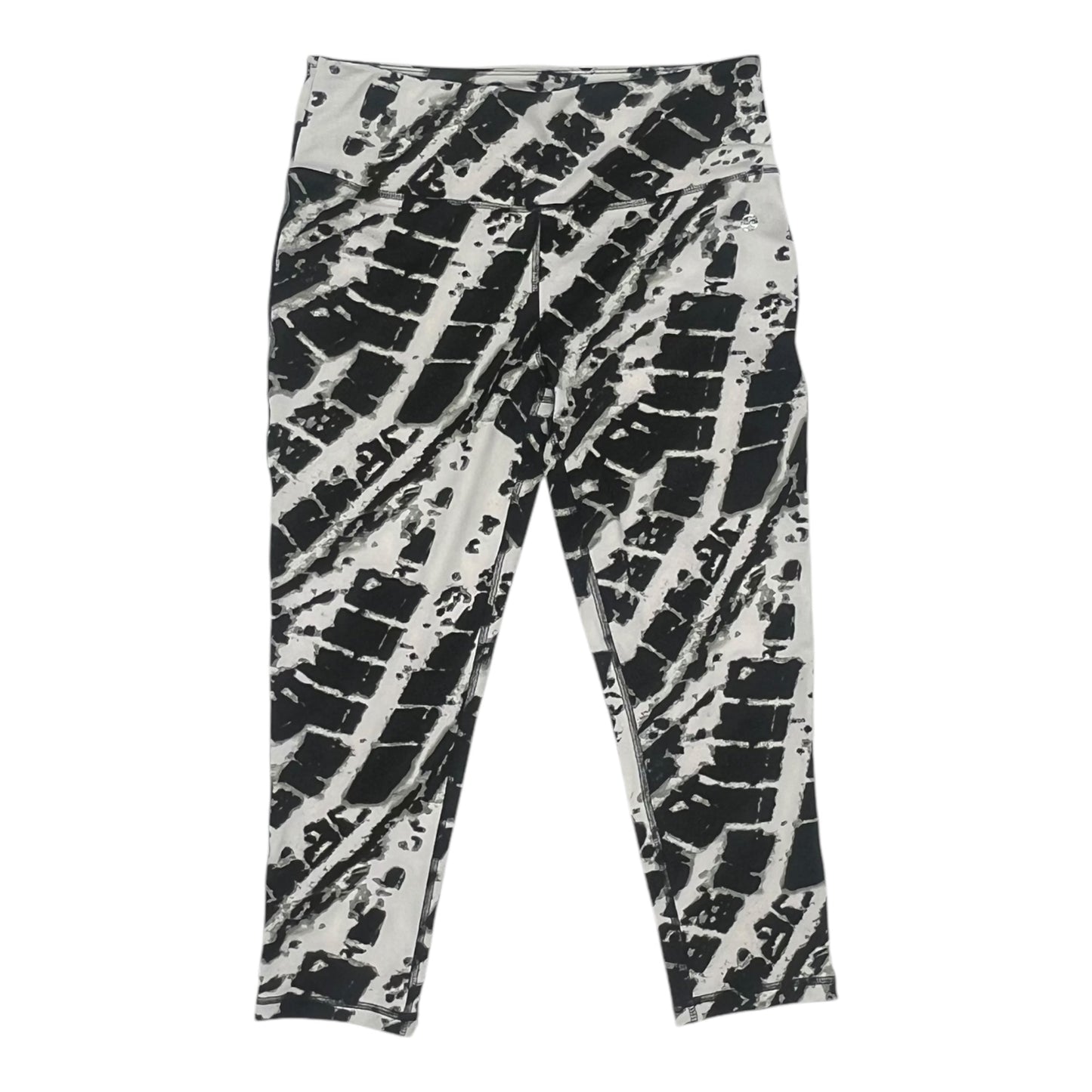 Athletic Leggings Capris By Abs In Black & White, Size:L