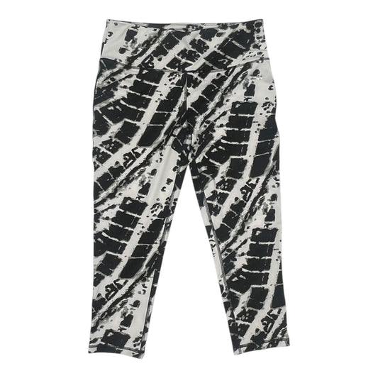 Athletic Leggings Capris By Abs In Black & White, Size:L