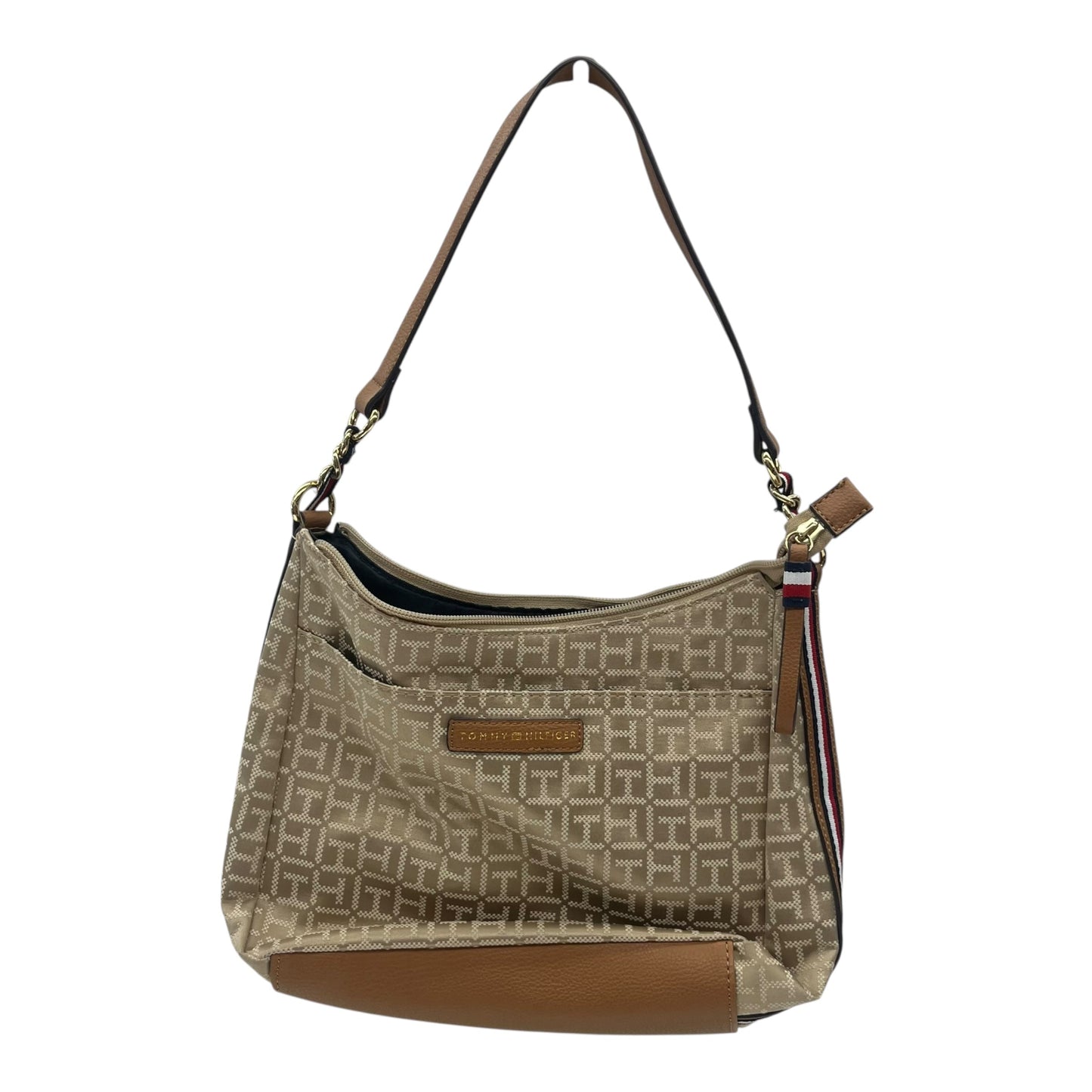 Handbag By Tommy Hilfiger In Tan, Size:Medium